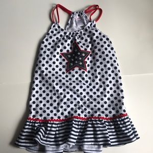Girl’s YOUNGLAND Patriotic Red White & Blue Dress